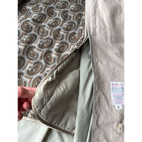 Vintage London Fog Tan/Beige Thinsulate 3M Double Breasted Long Trench Coat - Picture 6 of 13